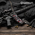 AR-15 Mag & Mag Well Digital Urban Red Gun Skin Vinyl Wrap