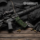 AR-15 Mag & Mag Well Erratic Army Dark Green Gun Skin Vinyl Wrap