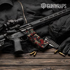 AR-15 Mag & Mag Well Erratic Militant Red Gun Skin Vinyl Wrap