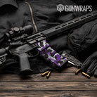 AR-15 Mag & Mag Well Erratic Purple Tiger Gun Skin Vinyl Wrap