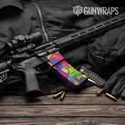 AR-15 Mag & Mag Well Paint Splatter Purple Gun Skin Vinyl Wrap