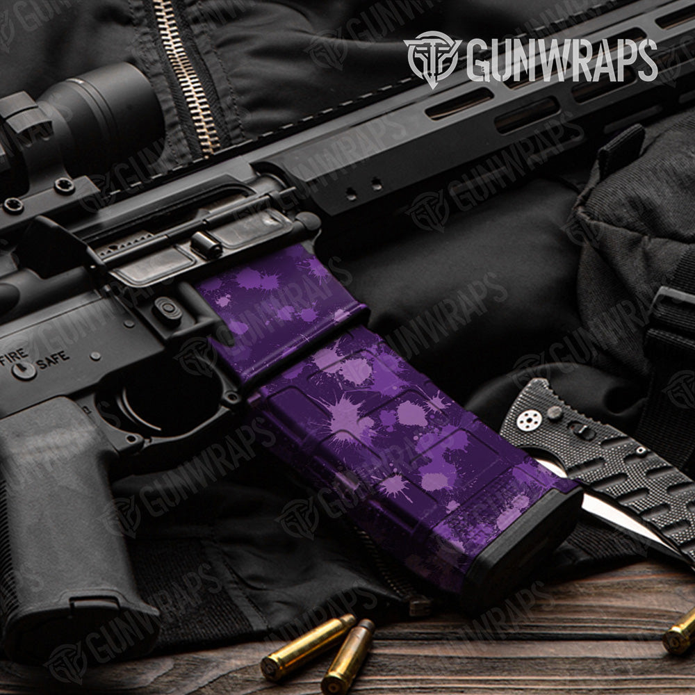 AR-15 Mag & Mag Well Paintball Elite Purple Gun Skin Vinyl Wrap