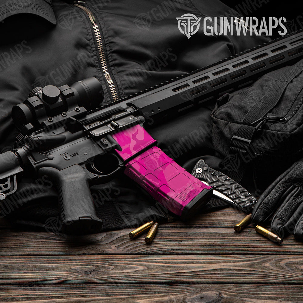 AR-15 Mag & Mag Well Ragged Elite Magenta Gun Skin Vinyl Wrap