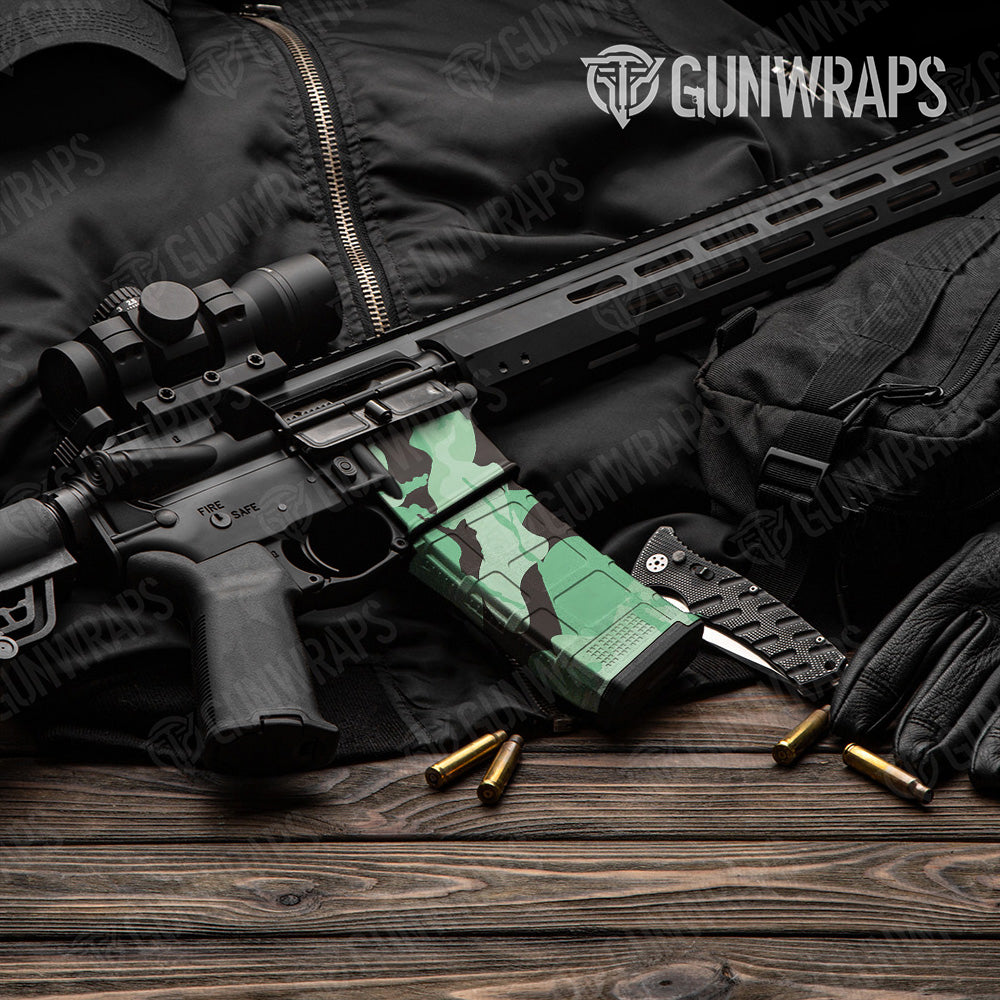AR-15 Mag & Mag Well Ragged Mint Chocolate Chip Gun Skin Vinyl Wrap