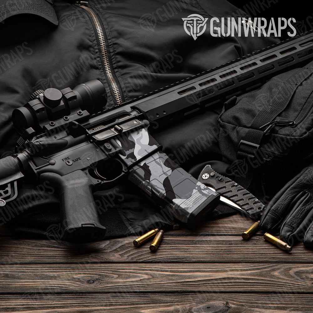 AR-15 Mag & Mag Well Ragged Urban Night Gun Skin Vinyl Wrap