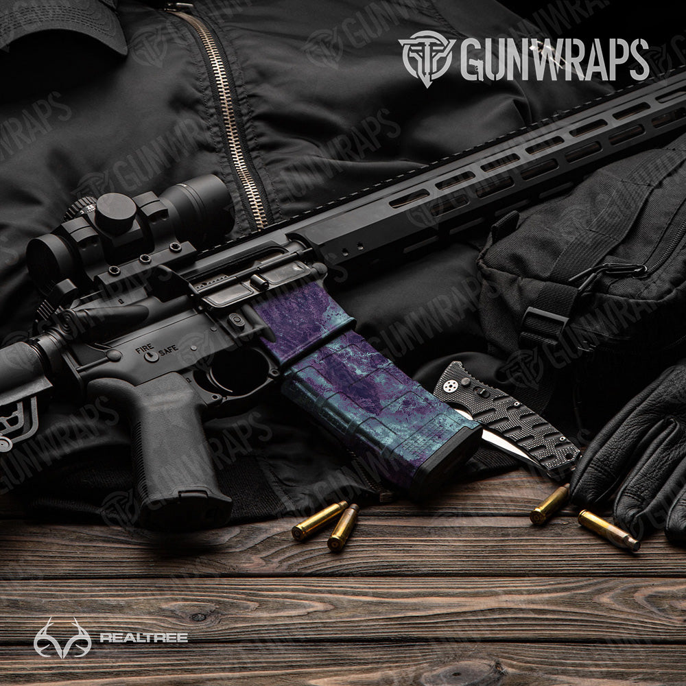 AR-15 Mag & Mag Well Realtree XTREME Frozen Grape Gun Skin Vinyl Wrap