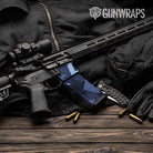 AR-15 Mag & Mag Well Shattered Blue Urban Night Gun Skin Vinyl Wrap