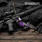 AR-15 Mag & Mag Well Shattered Purple Tiger Gun Skin Vinyl Wrap