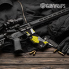 AR-15 Mag & Mag Well Shattered Yellow Tiger Gun Skin Vinyl Wrap