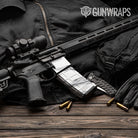 AR-15 Mag & Mag Well Shredded Snow Gun Skin Vinyl Wrap