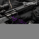 AR-15 Mag & Mag Well Skull Purple Gun Skin Vinyl Wrap
