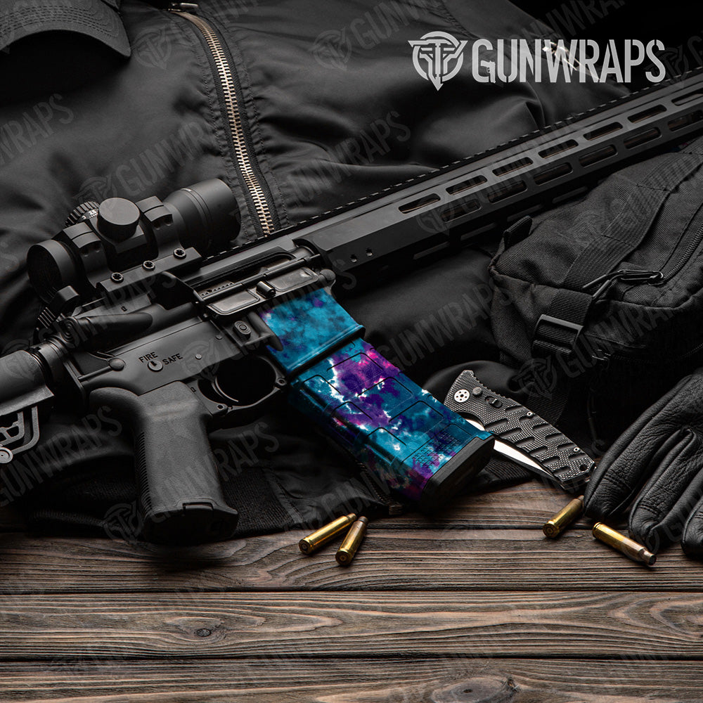 AR-15 Mag & Mag Well Tie Dye Teen Spirit Gun Skin Vinyl Wrap