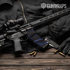 AR-15 Mag & Mag Well Vietnam Tiger Stripe Blue Midnight Gun Skin Vinyl Wrap