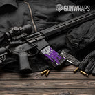 AR-15 Mag Broken Plaid Purple Tiger Gun Skin Vinyl Wrap