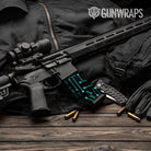 AR-15 Mag Circuit Board Tiffany Blue Gun Skin Vinyl Wrap