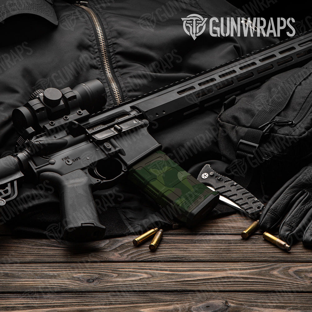 AR-15 Mag Classic Army Dark Green Gun Skin Vinyl Wrap