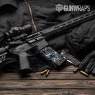 AR-15 Mag Digital Urban Blue Gun Skin Vinyl Wrap