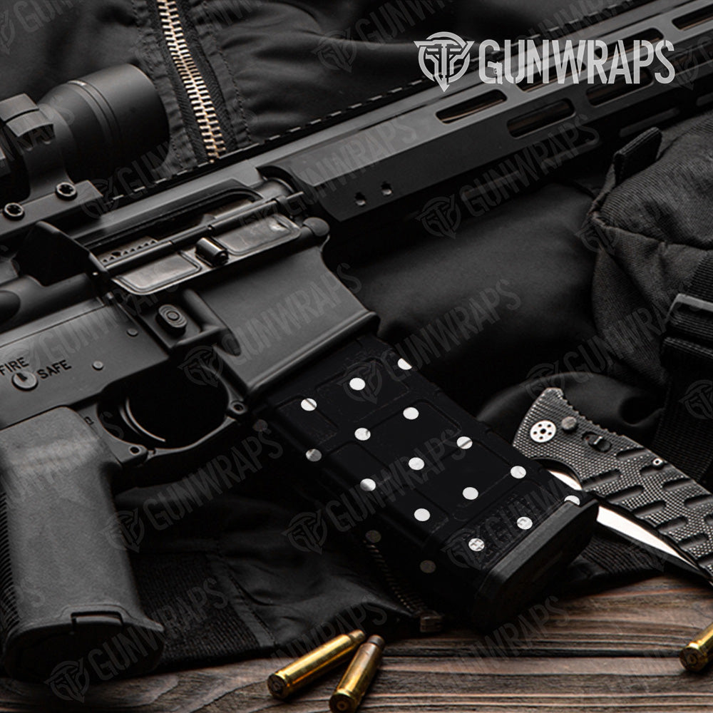 AR-15 Mag Dotted Black Gun Skin Vinyl Wrap