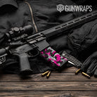 AR-15 Mag Erratic Magenta Tiger Gun Skin Vinyl Wrap