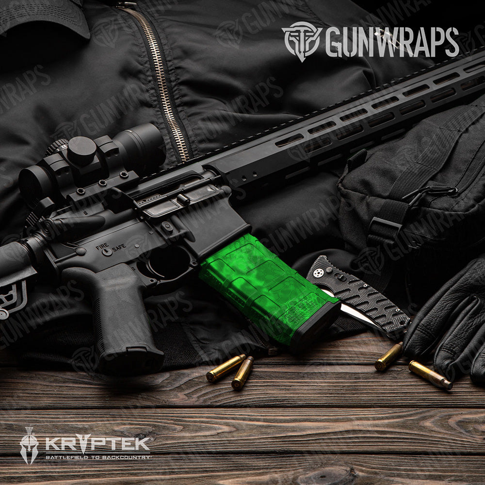 AR-15 Mag Kryptek Green Gun Skin Vinyl Wrap
