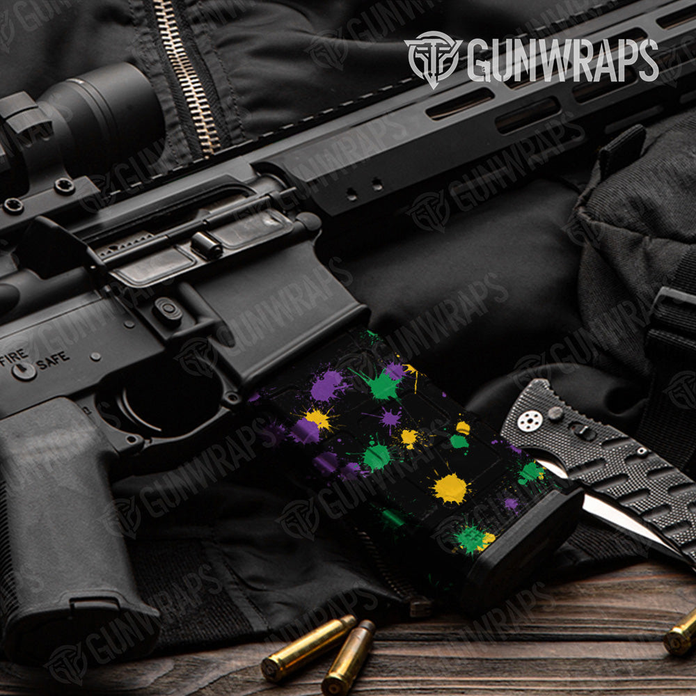 AR-15 Mag Paintball Mardi Gras Gun Skin Vinyl Wrap