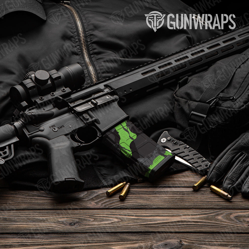 AR-15 Mag Ragged Metro Green Gun Skin Vinyl Wrap