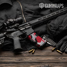 AR-15 Mag Ragged Red Tiger Gun Skin Vinyl Wrap
