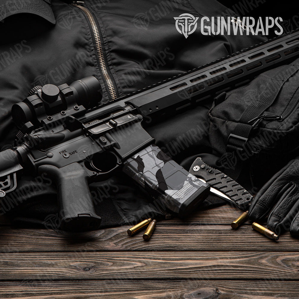 AR-15 Mag Ragged Urban Night Gun Skin Vinyl Wrap