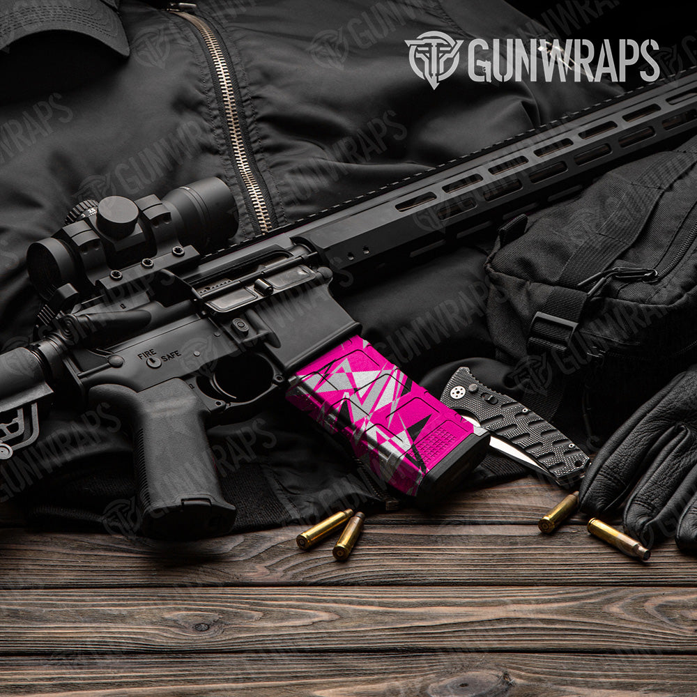 AR-15 Mag Sharp Magenta Tiger Gun Skin Vinyl Wrap