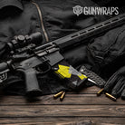 AR-15 Mag Shattered Yellow Tiger Gun Skin Vinyl Wrap