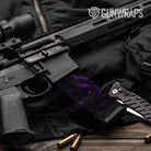 AR-15 Mag Skull Purple Gun Skin Vinyl Wrap