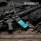 AR-15 Mag Stone Turquoise Marble Gun Skin Vinyl Wrap