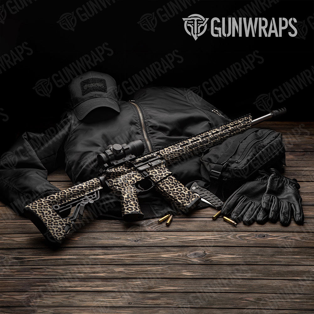 Animal Print Leopard Gun Skin Vinyl Wrap