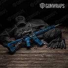 Bandana Blue And Black Gun Skin Vinyl Wrap