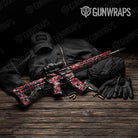 Digital Red Tiger Gun Skin Vinyl Wrap