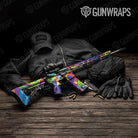 Paint Splatter Blue Gun Skin Vinyl Wrap