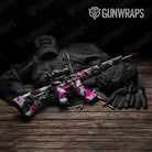 Ragged Magenta Tiger Gun Skin Vinyl Wrap
