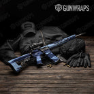 Shredded Blue Urban Night Gun Skin Vinyl Wrap