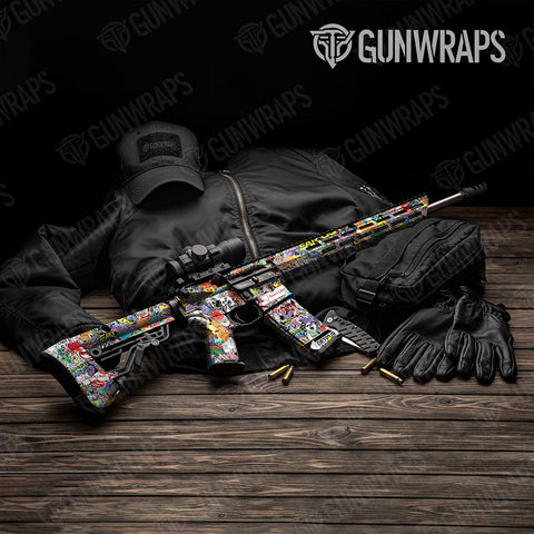 Sticker Bomb AR-15 Gun Skin Vinyl Wraps