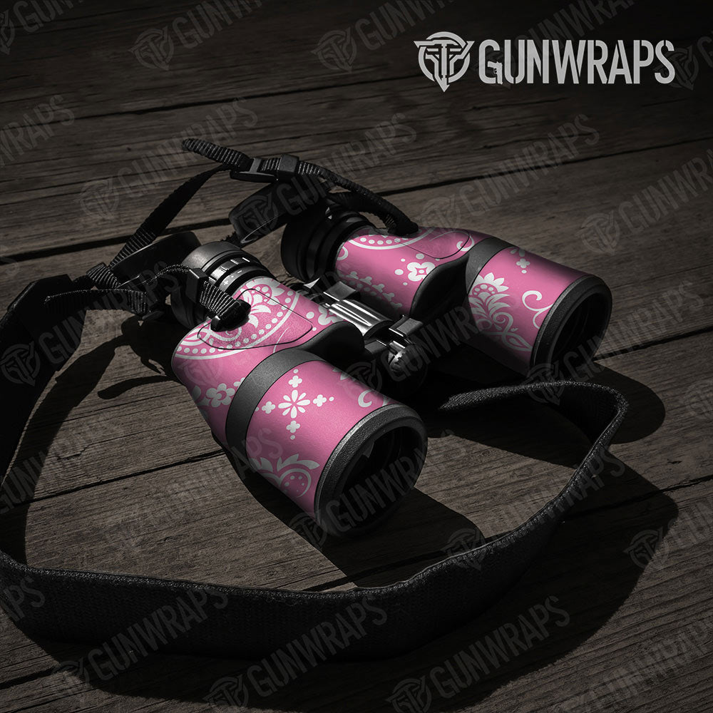 Bandana Pink And White Gun Skin Vinyl Wrap