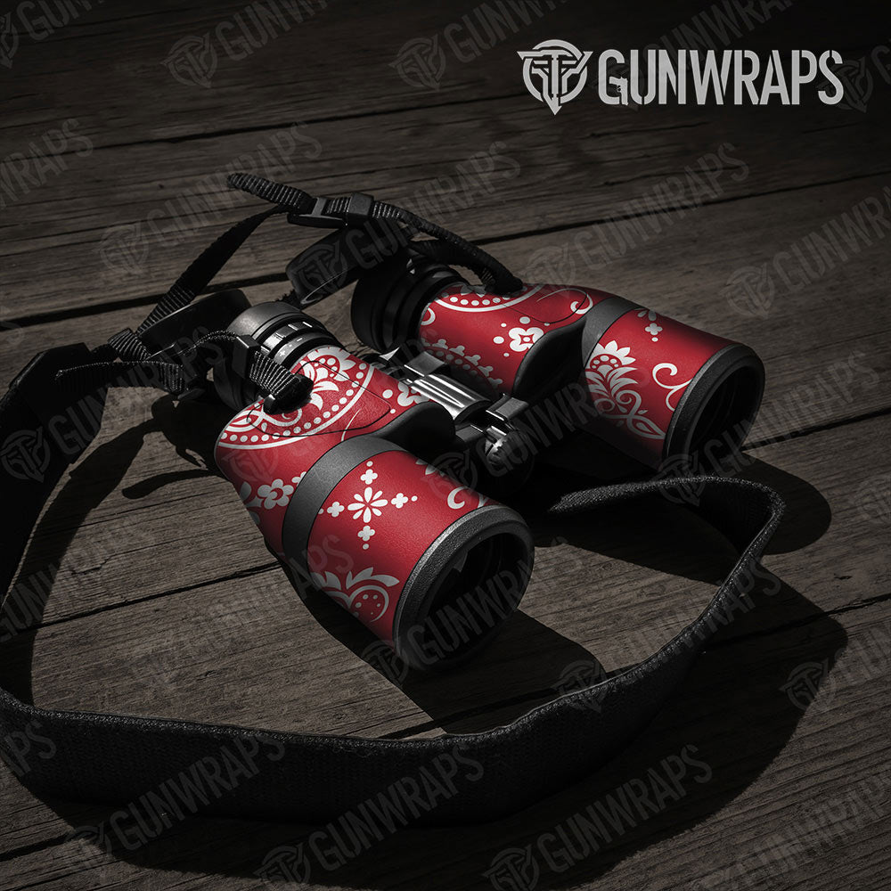Bandana Red And White Gun Skin Vinyl Wrap