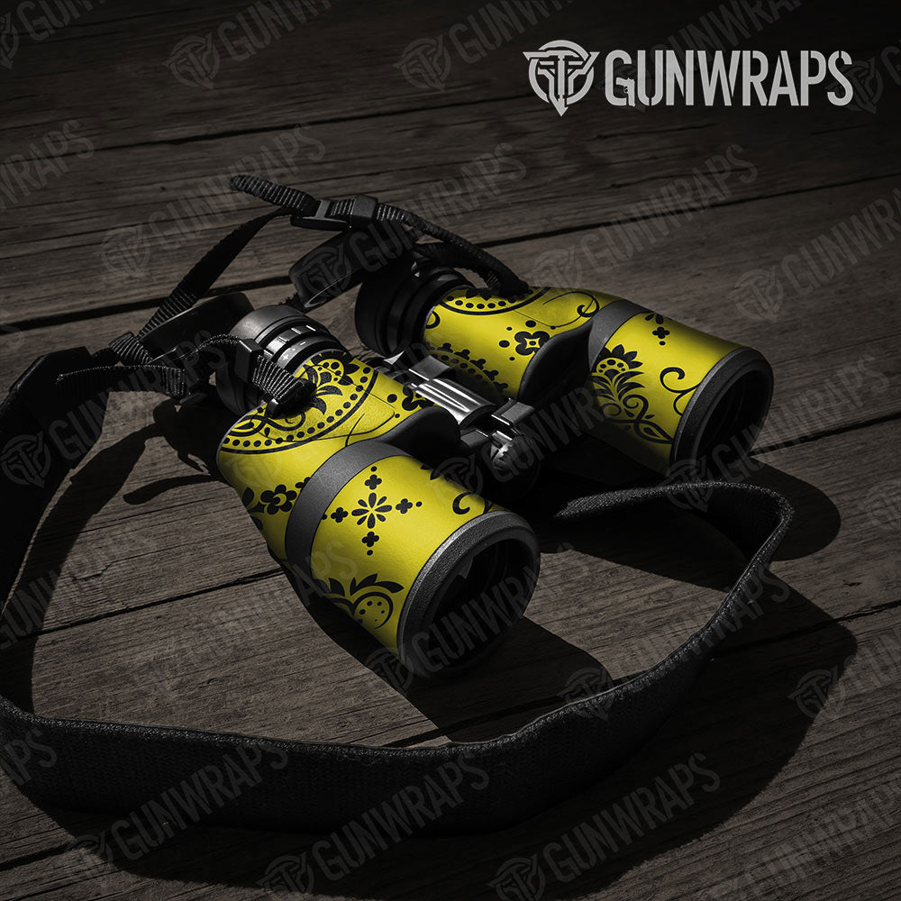Bandana Yellow And Black Gun Skin Vinyl Wrap