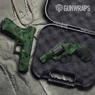 Bandana Green And Black Gun Skin Vinyl Wrap