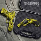 Bandana Yellow And Black Gun Skin Vinyl Wrap