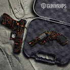 Circuit Board Orange Gun Skin Vinyl Wrap