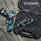 Classic Tiffany Blue Tiger Gun Skin Vinyl Wrap