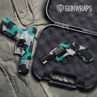 Cumulus Tiffany Blue Tiger Gun Skin Vinyl Wrap
