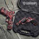 Digital Red Tiger Gun Skin Vinyl Wrap