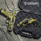 Digital Yellow Tiger Gun Skin Vinyl Wrap