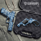 Erratic Cool Blue Gun Skin Vinyl Wrap